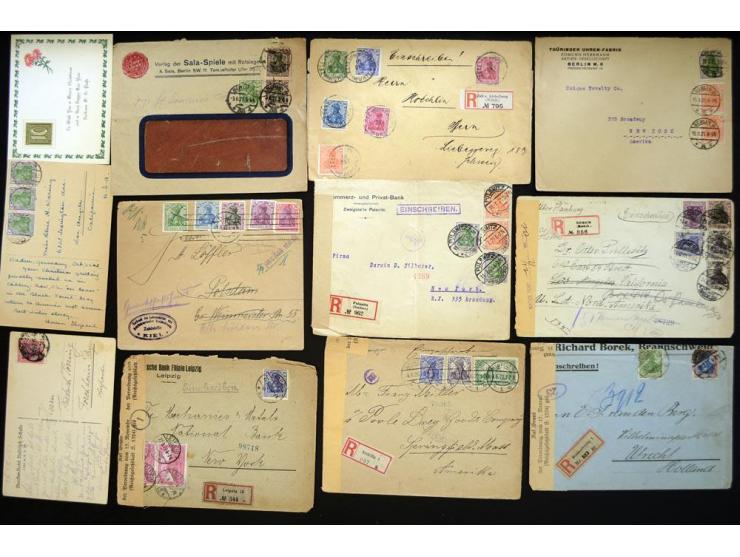 1920/1923, sehr umfangreicher Posten mit geschätzt 1000-1500 Briefen, Karten und Ganzsachen inkl. Dienstmarken-Frankaturen, d