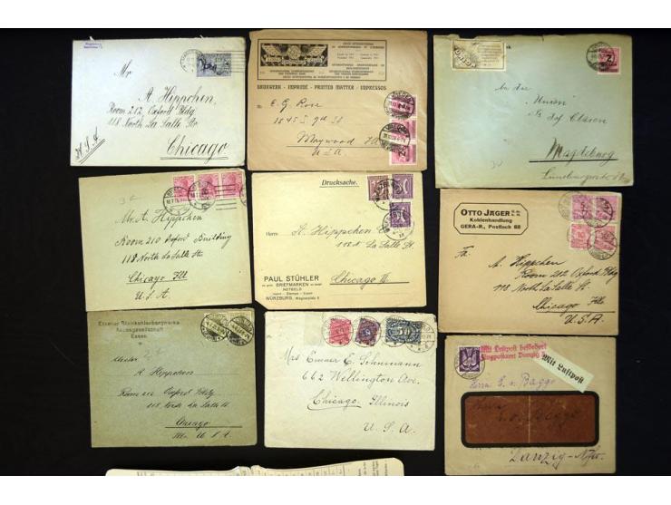 1920/1923, sehr umfangreicher Posten mit geschätzt 1000-1500 Briefen, Karten und Ganzsachen inkl. Dienstmarken-Frankaturen, d