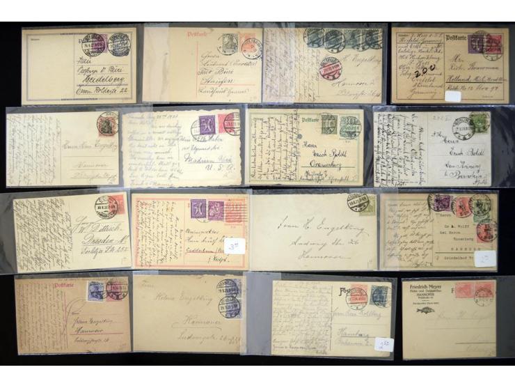 1920/1923, sehr umfangreicher Posten mit geschätzt 1000-1500 Briefen, Karten und Ganzsachen inkl. Dienstmarken-Frankaturen, d