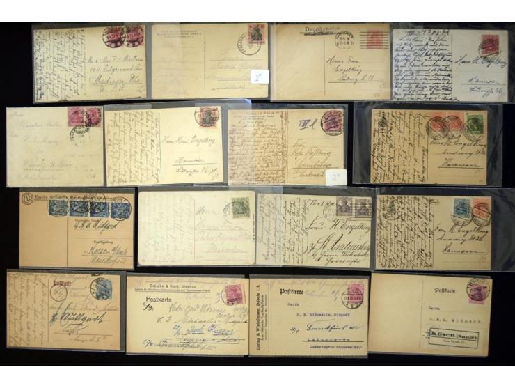1920/1923, sehr umfangreicher Posten mit geschätzt 1000-1500 Briefen, Karten und Ganzsachen inkl. Dienstmarken-Frankaturen, d