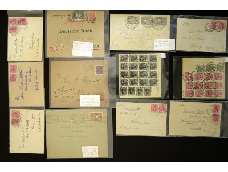 1920/1923, sehr umfangreicher Posten mit geschätzt 1000-1500 Briefen, Karten und Ganzsachen inkl. Dienstmarken-Frankaturen, d