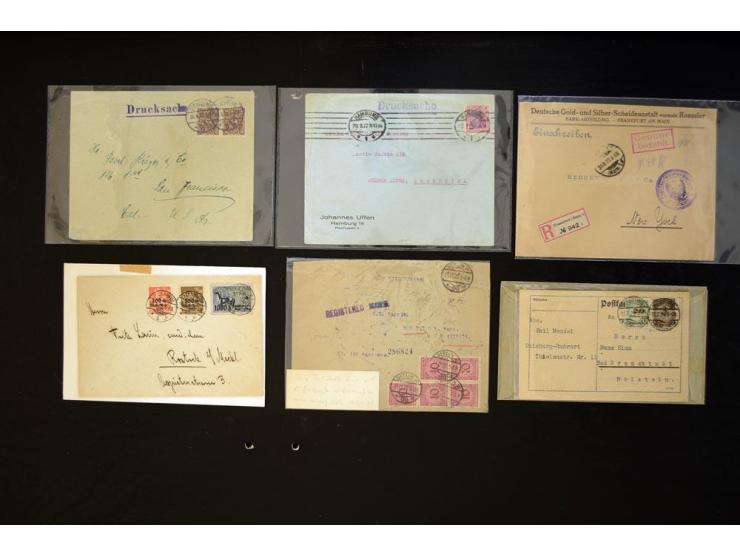 1920/1923, sehr umfangreicher Posten mit geschätzt 1000-1500 Briefen, Karten und Ganzsachen inkl. Dienstmarken-Frankaturen, d