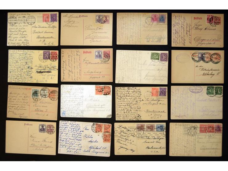 1920/1923, sehr umfangreicher Posten mit geschätzt 1000-1500 Briefen, Karten und Ganzsachen inkl. Dienstmarken-Frankaturen, d
