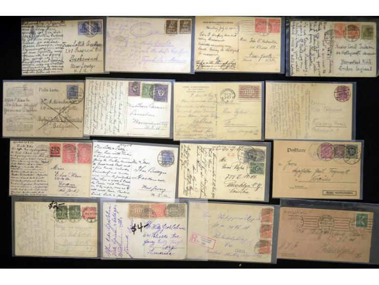 1920/1923, sehr umfangreicher Posten mit geschätzt 1000-1500 Briefen, Karten und Ganzsachen inkl. Dienstmarken-Frankaturen, d