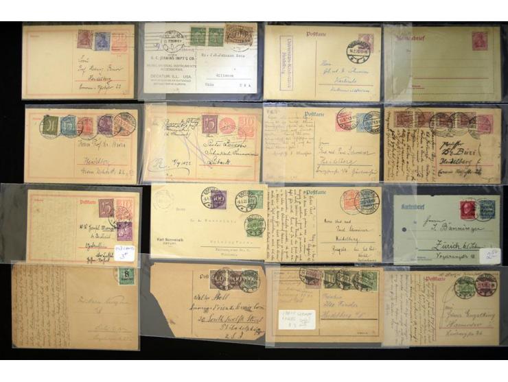 1920/1923, sehr umfangreicher Posten mit geschätzt 1000-1500 Briefen, Karten und Ganzsachen inkl. Dienstmarken-Frankaturen, d