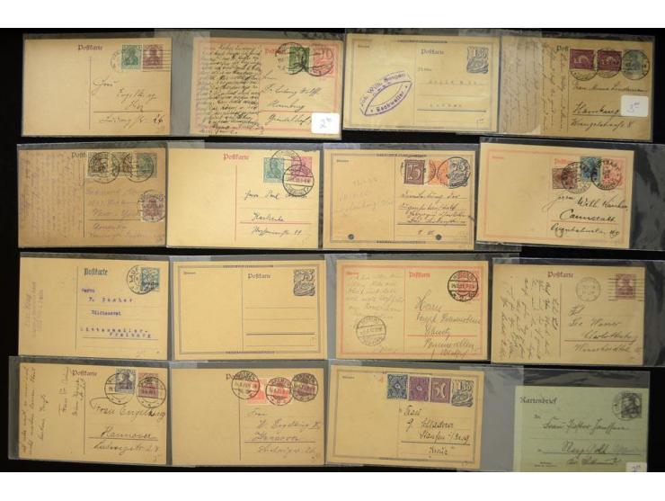 1920/1923, sehr umfangreicher Posten mit geschätzt 1000-1500 Briefen, Karten und Ganzsachen inkl. Dienstmarken-Frankaturen, d