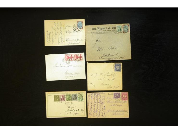 1920/1923, sehr umfangreicher Posten mit geschätzt 1000-1500 Briefen, Karten und Ganzsachen inkl. Dienstmarken-Frankaturen, d