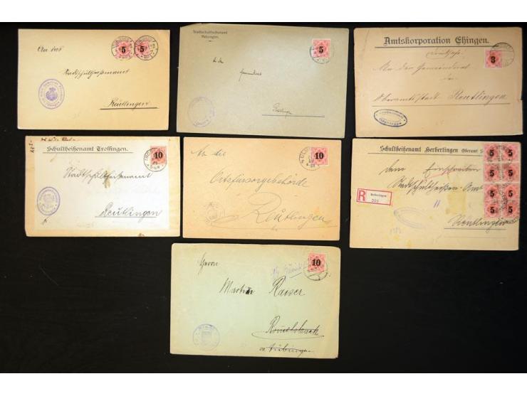 1920/1923, sehr umfangreicher Posten mit geschätzt 1000-1500 Briefen, Karten und Ganzsachen inkl. Dienstmarken-Frankaturen, d