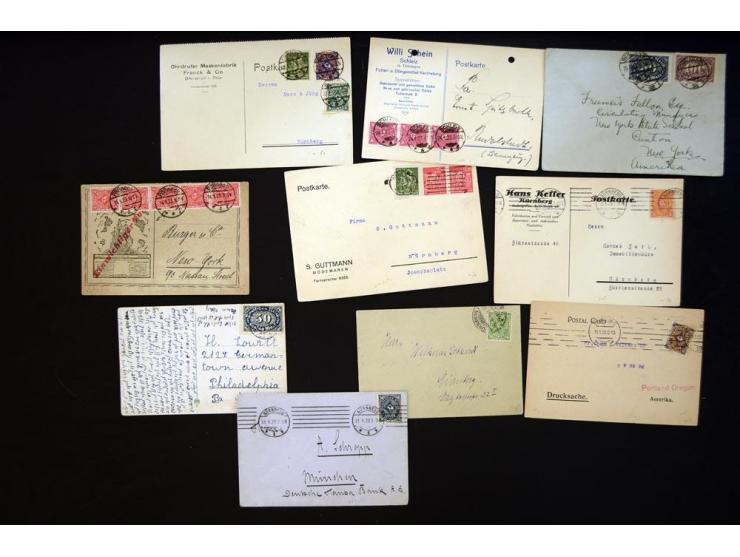 1920/1923, sehr umfangreicher Posten mit geschätzt 1000-1500 Briefen, Karten und Ganzsachen inkl. Dienstmarken-Frankaturen, d