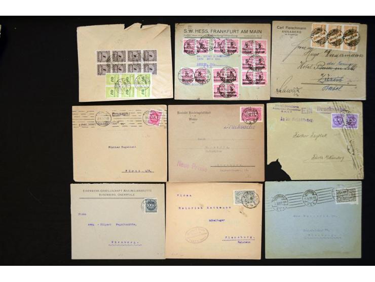 1920/1923, sehr umfangreicher Posten mit geschätzt 1000-1500 Briefen, Karten und Ganzsachen inkl. Dienstmarken-Frankaturen, d