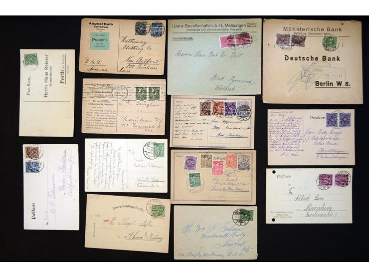 1920/1923, sehr umfangreicher Posten mit geschätzt 1000-1500 Briefen, Karten und Ganzsachen inkl. Dienstmarken-Frankaturen, d