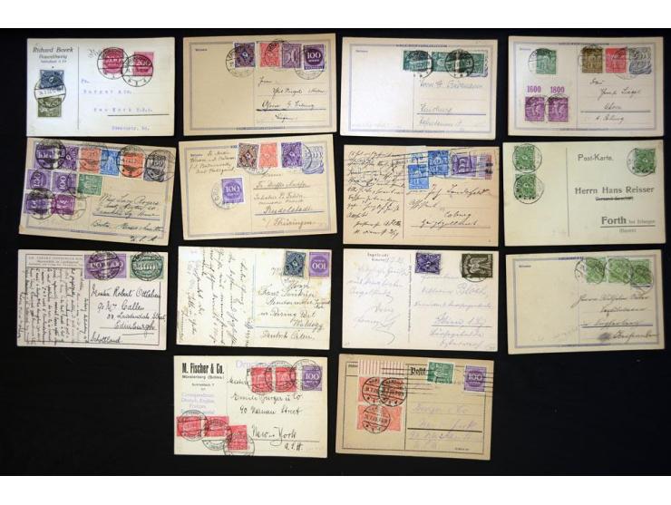 1920/1923, sehr umfangreicher Posten mit geschätzt 1000-1500 Briefen, Karten und Ganzsachen inkl. Dienstmarken-Frankaturen, d