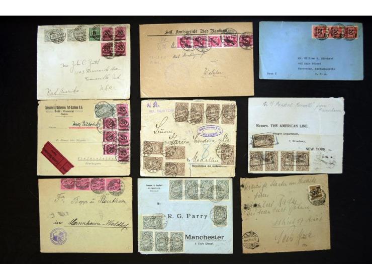 1920/1923, sehr umfangreicher Posten mit geschätzt 1000-1500 Briefen, Karten und Ganzsachen inkl. Dienstmarken-Frankaturen, d