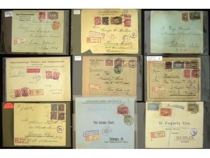 1920/1923, sehr umfangreicher Posten mit geschätzt 1000-1500 Briefen, Karten und Ganzsachen inkl. Dienstmarken-Frankaturen, d