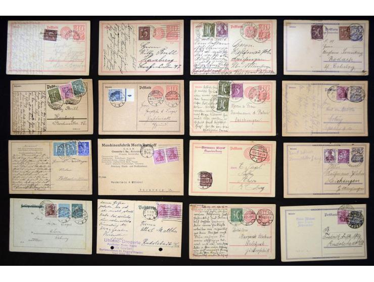 1920/1923, sehr umfangreicher Posten mit geschätzt 1000-1500 Briefen, Karten und Ganzsachen inkl. Dienstmarken-Frankaturen, d