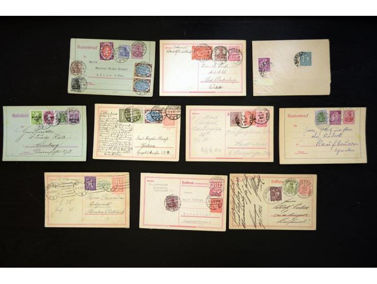 1920/1923, sehr umfangreicher Posten mit geschätzt 1000-1500 Briefen, Karten und Ganzsachen inkl. Dienstmarken-Frankaturen, d