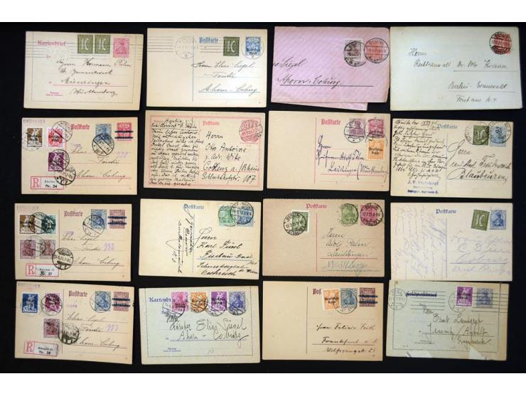 1920/1923, sehr umfangreicher Posten mit geschätzt 1000-1500 Briefen, Karten und Ganzsachen inkl. Dienstmarken-Frankaturen, d