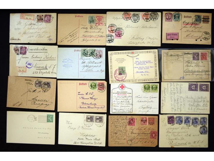 1920/1923, sehr umfangreicher Posten mit geschätzt 1000-1500 Briefen, Karten und Ganzsachen inkl. Dienstmarken-Frankaturen, d