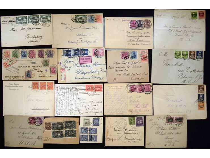 1920/1923, sehr umfangreicher Posten mit geschätzt 1000-1500 Briefen, Karten und Ganzsachen inkl. Dienstmarken-Frankaturen, d