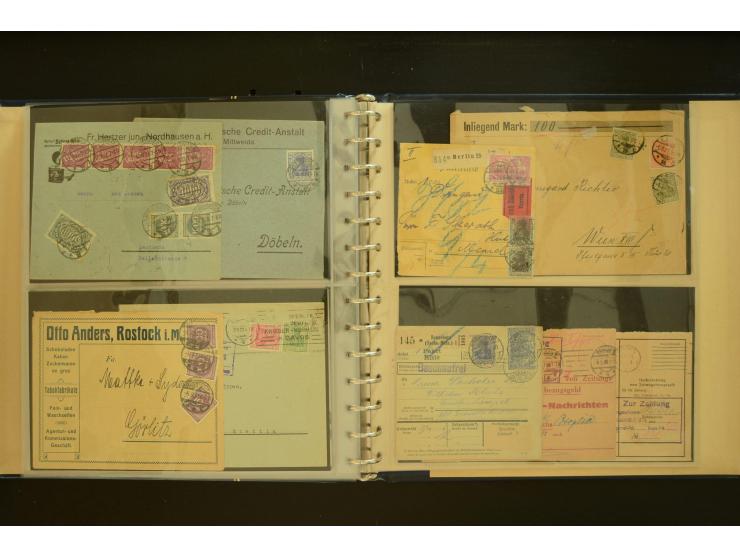 1920/1923, Sammlung mit über 600 Briefen, Karten und Ganzsachen, dabei Einzel- und Mehrfachfrankaturen, R-Briefe, Portostufen