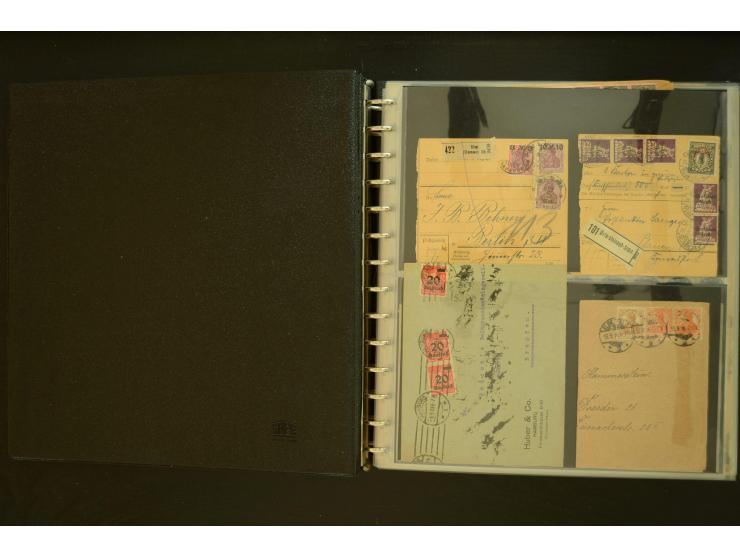 1920/1923, Sammlung mit über 600 Briefen, Karten und Ganzsachen, dabei Einzel- und Mehrfachfrankaturen, R-Briefe, Portostufen