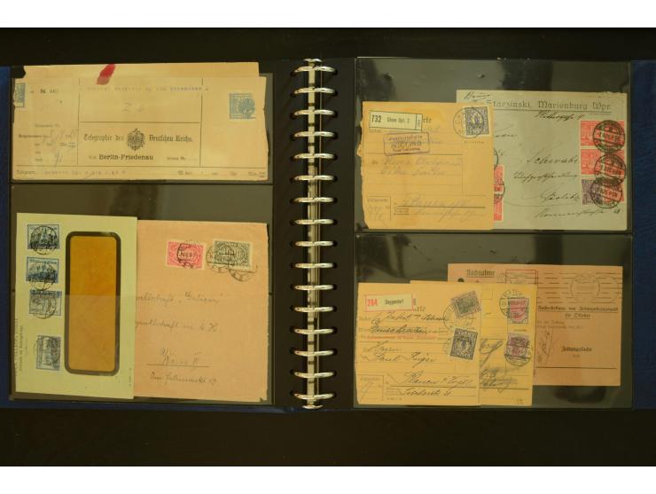 1920/1923, Sammlung mit über 600 Briefen, Karten und Ganzsachen, dabei Einzel- und Mehrfachfrankaturen, R-Briefe, Portostufen
