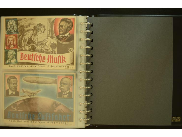 1921/1942, umfangreiche Sammlung mit ca. 450 ungebrauchten und gebrauchten Privatpost-Ganzsachenkarten mit Schwerpunkt III. R
