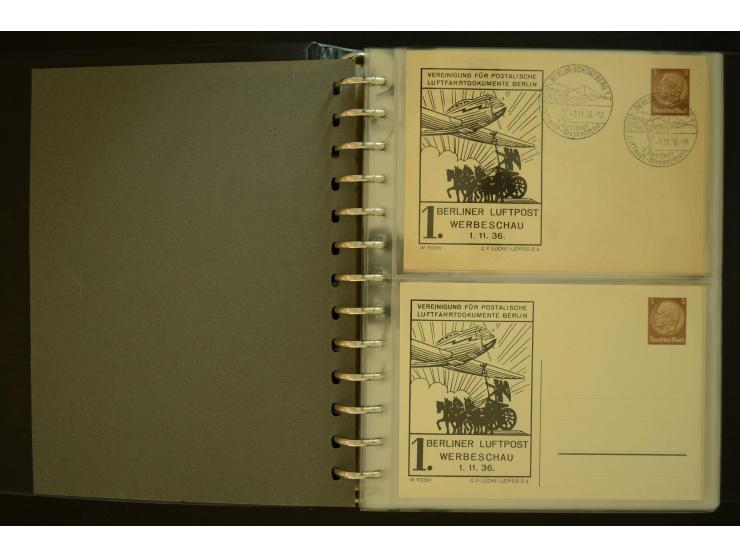 1921/1942, umfangreiche Sammlung mit ca. 450 ungebrauchten und gebrauchten Privatpost-Ganzsachenkarten mit Schwerpunkt III. R