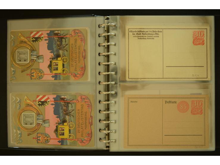 1921/1942, umfangreiche Sammlung mit ca. 450 ungebrauchten und gebrauchten Privatpost-Ganzsachenkarten mit Schwerpunkt III. R