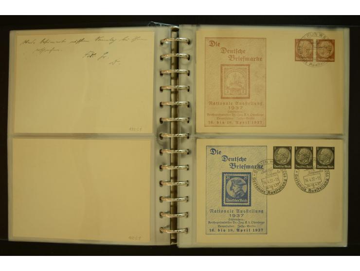 1921/1942, umfangreiche Sammlung mit ca. 450 ungebrauchten und gebrauchten Privatpost-Ganzsachenkarten mit Schwerpunkt III. R