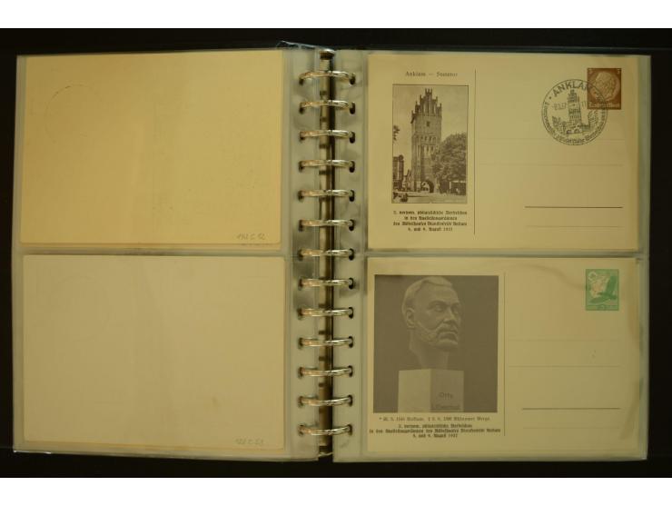 1921/1942, umfangreiche Sammlung mit ca. 450 ungebrauchten und gebrauchten Privatpost-Ganzsachenkarten mit Schwerpunkt III. R