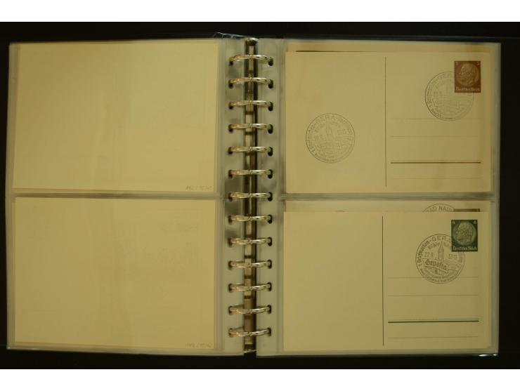 1921/1942, umfangreiche Sammlung mit ca. 450 ungebrauchten und gebrauchten Privatpost-Ganzsachenkarten mit Schwerpunkt III. R