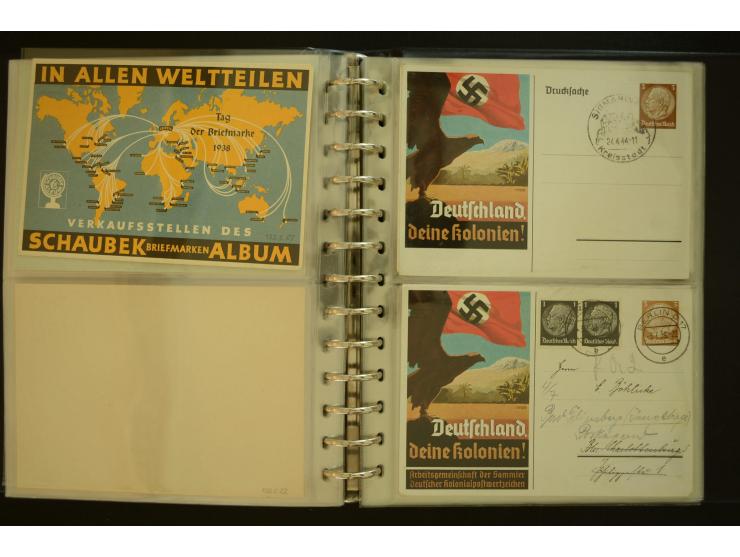 1921/1942, umfangreiche Sammlung mit ca. 450 ungebrauchten und gebrauchten Privatpost-Ganzsachenkarten mit Schwerpunkt III. R