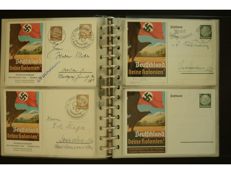1921/1942, umfangreiche Sammlung mit ca. 450 ungebrauchten und gebrauchten Privatpost-Ganzsachenkarten mit Schwerpunkt III. R