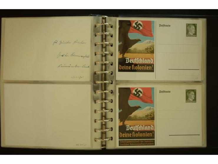 1921/1942, umfangreiche Sammlung mit ca. 450 ungebrauchten und gebrauchten Privatpost-Ganzsachenkarten mit Schwerpunkt III. R
