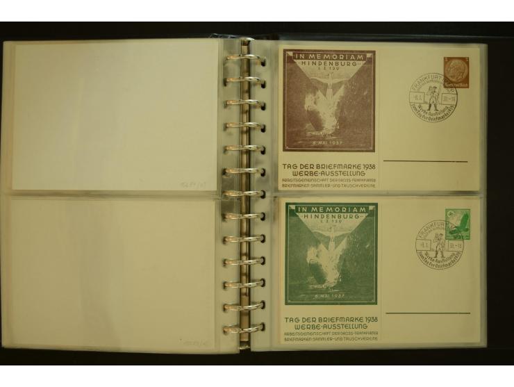 1921/1942, umfangreiche Sammlung mit ca. 450 ungebrauchten und gebrauchten Privatpost-Ganzsachenkarten mit Schwerpunkt III. R