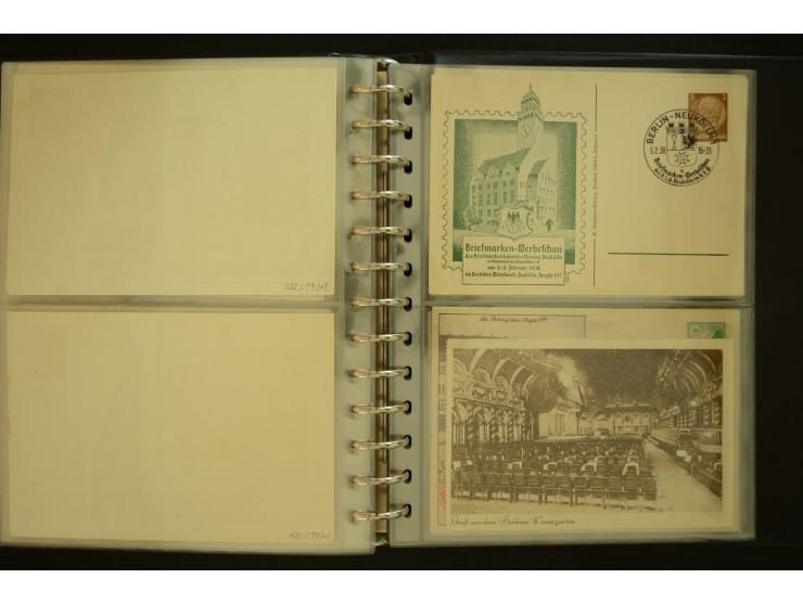 1921/1942, umfangreiche Sammlung mit ca. 450 ungebrauchten und gebrauchten Privatpost-Ganzsachenkarten mit Schwerpunkt III. R