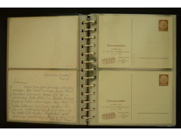 1921/1942, umfangreiche Sammlung mit ca. 450 ungebrauchten und gebrauchten Privatpost-Ganzsachenkarten mit Schwerpunkt III. R