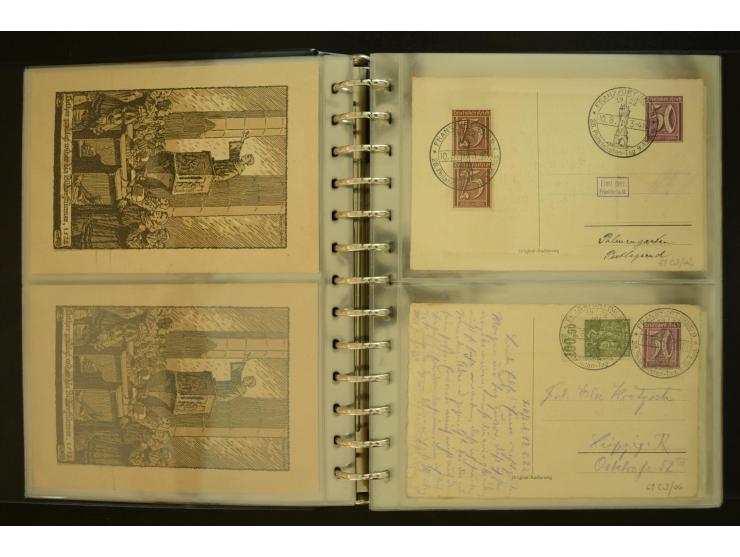 1921/1942, umfangreiche Sammlung mit ca. 450 ungebrauchten und gebrauchten Privatpost-Ganzsachenkarten mit Schwerpunkt III. R