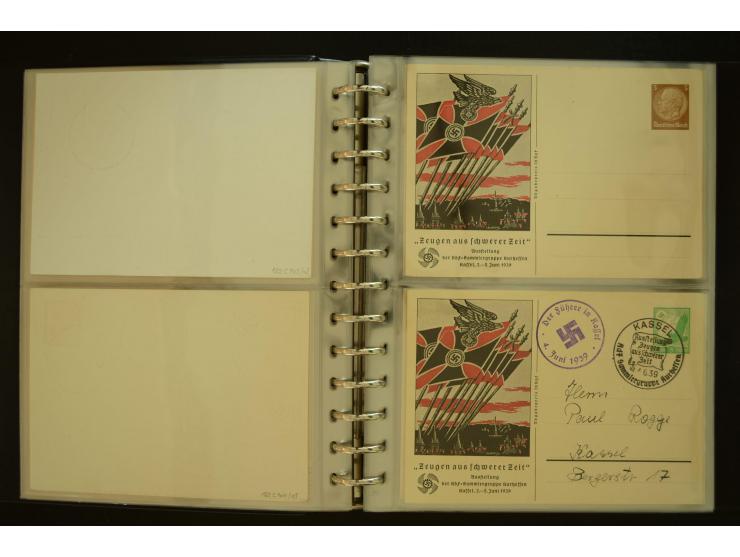 1921/1942, umfangreiche Sammlung mit ca. 450 ungebrauchten und gebrauchten Privatpost-Ganzsachenkarten mit Schwerpunkt III. R