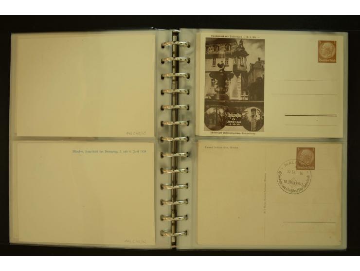 1921/1942, umfangreiche Sammlung mit ca. 450 ungebrauchten und gebrauchten Privatpost-Ganzsachenkarten mit Schwerpunkt III. R