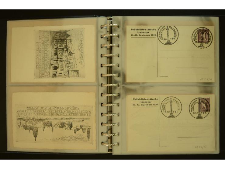 1921/1942, umfangreiche Sammlung mit ca. 450 ungebrauchten und gebrauchten Privatpost-Ganzsachenkarten mit Schwerpunkt III. R