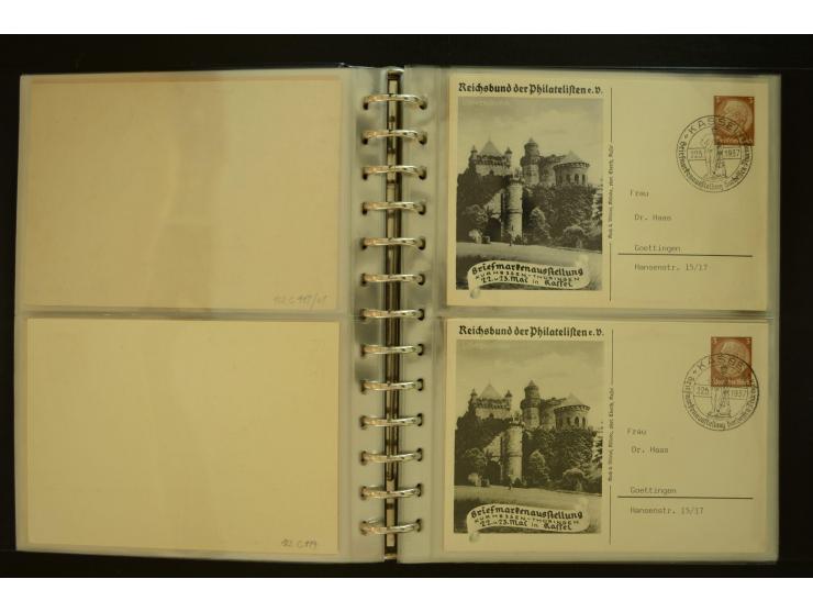 1921/1942, umfangreiche Sammlung mit ca. 450 ungebrauchten und gebrauchten Privatpost-Ganzsachenkarten mit Schwerpunkt III. R