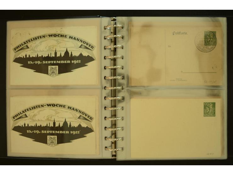 1921/1942, umfangreiche Sammlung mit ca. 450 ungebrauchten und gebrauchten Privatpost-Ganzsachenkarten mit Schwerpunkt III. R
