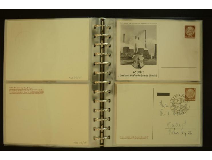 1921/1942, umfangreiche Sammlung mit ca. 450 ungebrauchten und gebrauchten Privatpost-Ganzsachenkarten mit Schwerpunkt III. R
