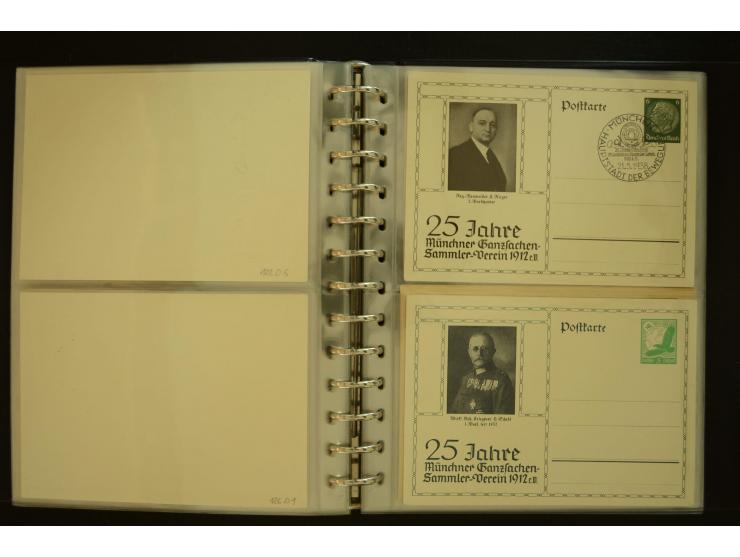1921/1942, umfangreiche Sammlung mit ca. 450 ungebrauchten und gebrauchten Privatpost-Ganzsachenkarten mit Schwerpunkt III. R