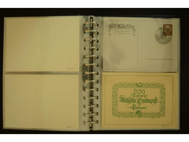 1921/1942, umfangreiche Sammlung mit ca. 450 ungebrauchten und gebrauchten Privatpost-Ganzsachenkarten mit Schwerpunkt III. R