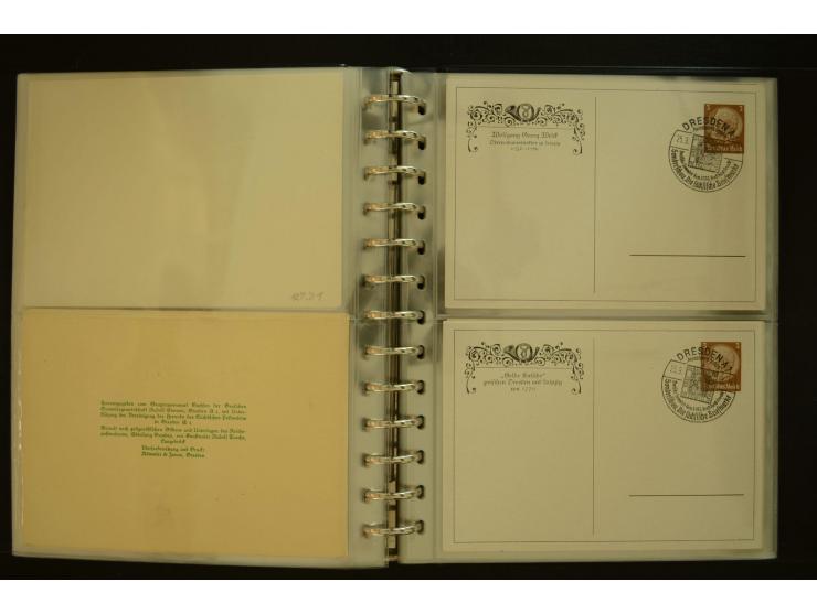 1921/1942, umfangreiche Sammlung mit ca. 450 ungebrauchten und gebrauchten Privatpost-Ganzsachenkarten mit Schwerpunkt III. R