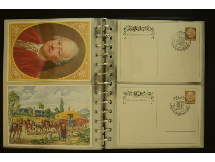 1921/1942, umfangreiche Sammlung mit ca. 450 ungebrauchten und gebrauchten Privatpost-Ganzsachenkarten mit Schwerpunkt III. R