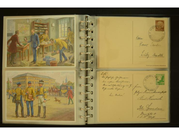 1921/1942, umfangreiche Sammlung mit ca. 450 ungebrauchten und gebrauchten Privatpost-Ganzsachenkarten mit Schwerpunkt III. R